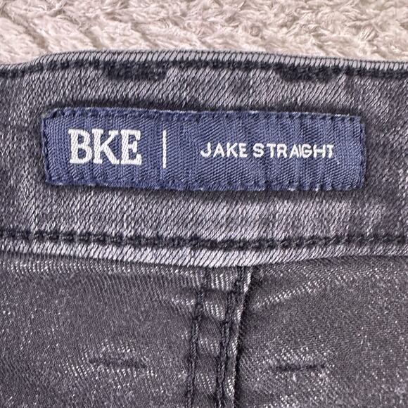 BKE Jake Straight Mens 30x32 Black Denim Jeans Cotton Blend Stretch - Picture 4 of 16